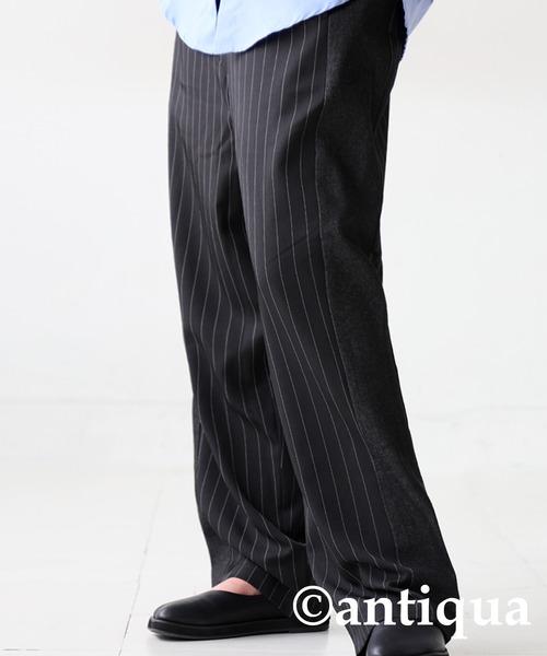 「antiqua」 イージーパンツ P ブラック レディース