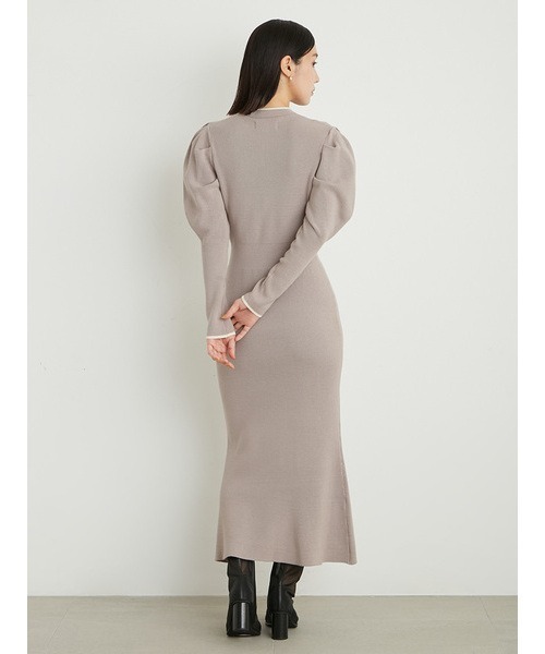 「LILY BROWN」 ニットワンピース FREE ネイビー レディース_画像5