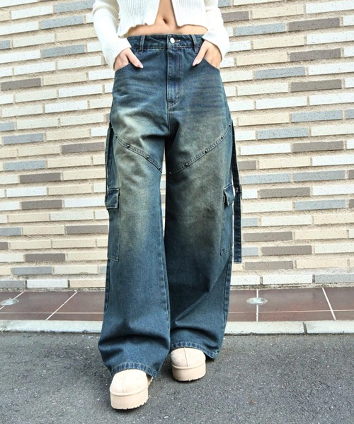 ANAP（アナップ） ジーンズ デニム デニムパンツ スタッズ デザイン 