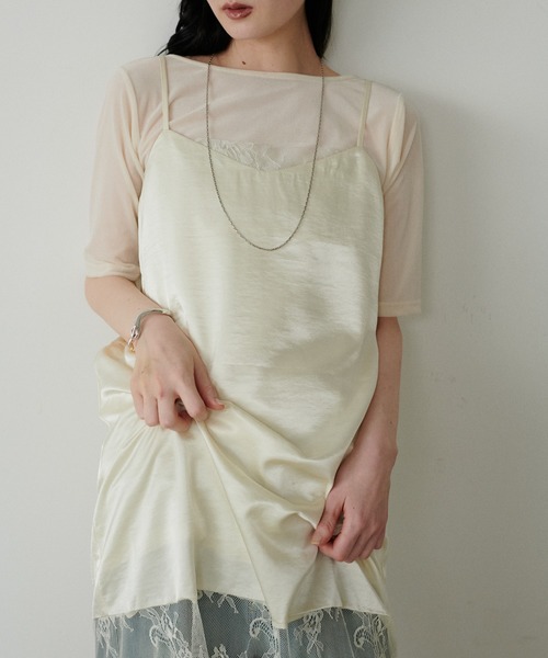 「LARUTA」 7分袖カットソー FREE ブラック レディース_画像2