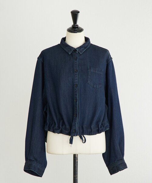 BEARDSLEY（ビアズリー） ブラウス シャツ トロミデニムショートシャツ