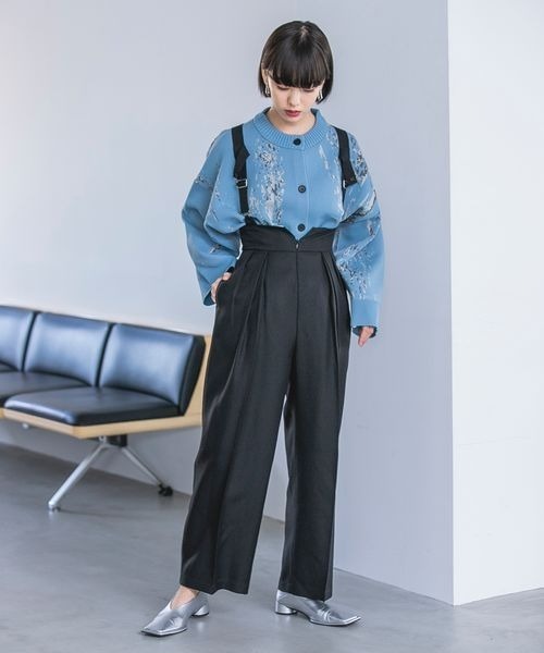 「JEANASIS」 ニットカーディガン FREE グレー系その他 レディース_画像7