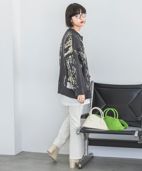 「JEANASIS」 ニットカーディガン FREE グレー系その他 レディース_画像8