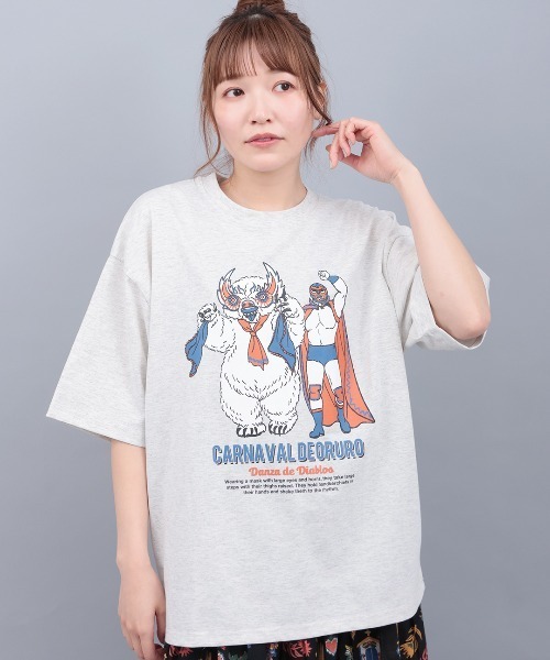 チチカカ（TITICACA） tシャツ オルロのカーニバルプリントTシャツ