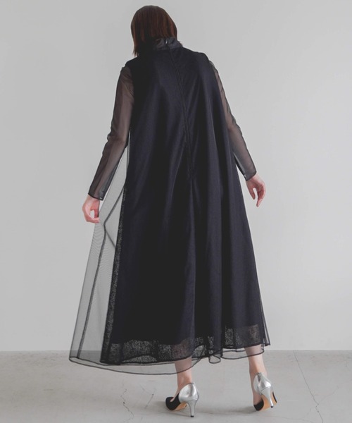 「kaene」 長袖ワンピース 2 サックスブルー レディース_画像7