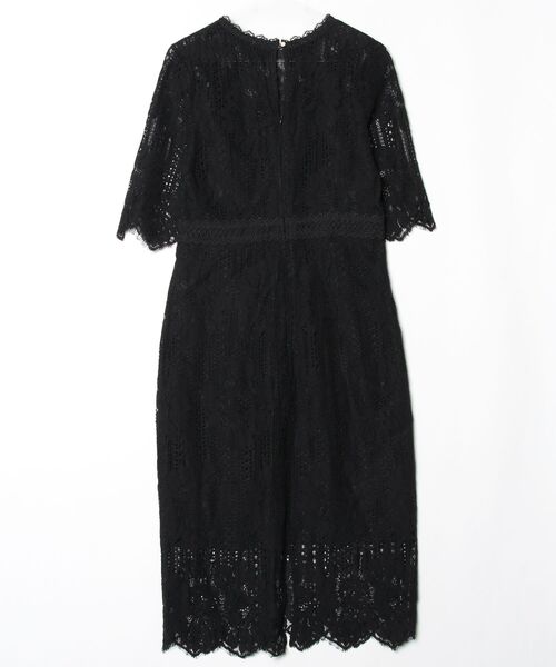 「DRESS PLUS」 半袖ワンピース XX-LARGE ブラック レディース_画像2