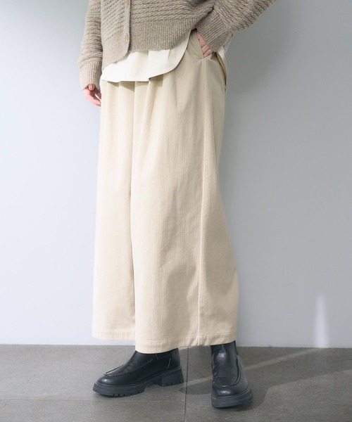 「studio CLIP」 コーデュロイパンツ LARGE ナチュラル レディース_画像2
