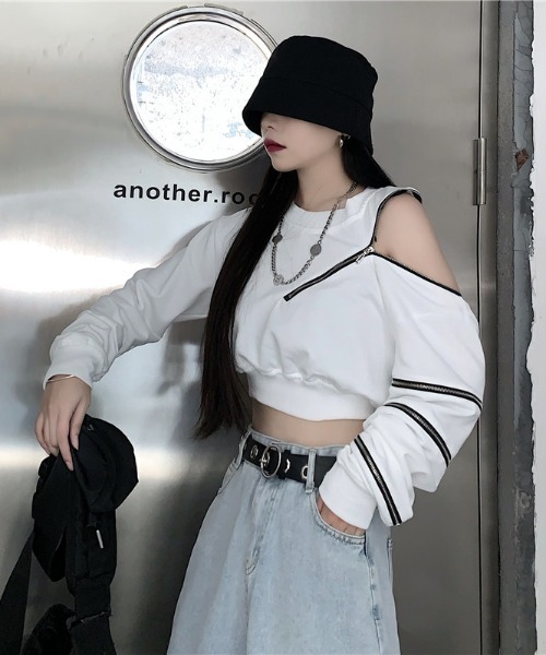 「almo」 長袖カットソー FREE ブラック レディース_画像4