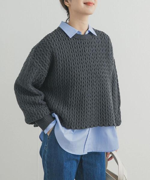 ヘリンボーンニット　2color_lt0207 URBAN RESEARCH DOORS（アーバンリサーチドアーズ） ニット セーター