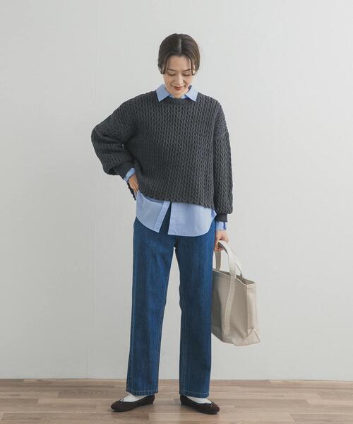 ヘリンボーンニット　2color_lt0207 URBAN RESEARCH DOORS（アーバンリサーチドアーズ） ニット セーター