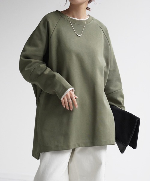 「HUG.U」 スウェットカットソー FREE グレー レディース_画像5