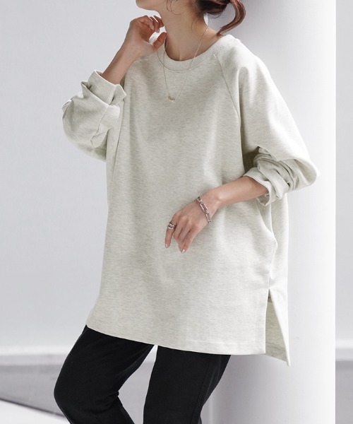 「HUG.U」 スウェットカットソー FREE グレー レディース_画像7