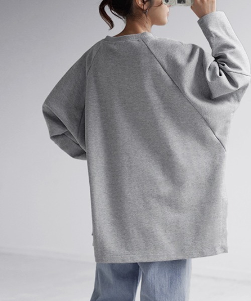 「HUG.U」 スウェットカットソー FREE グレー レディース_画像8