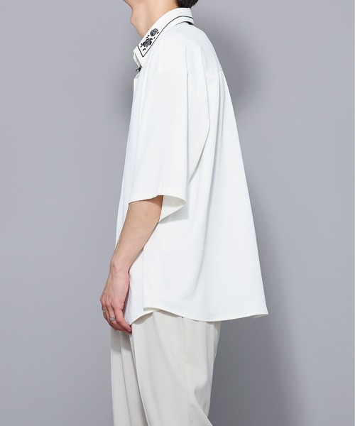 「Ellno Loset」 半袖シャツ MEDIUM ブラック メンズ_画像4