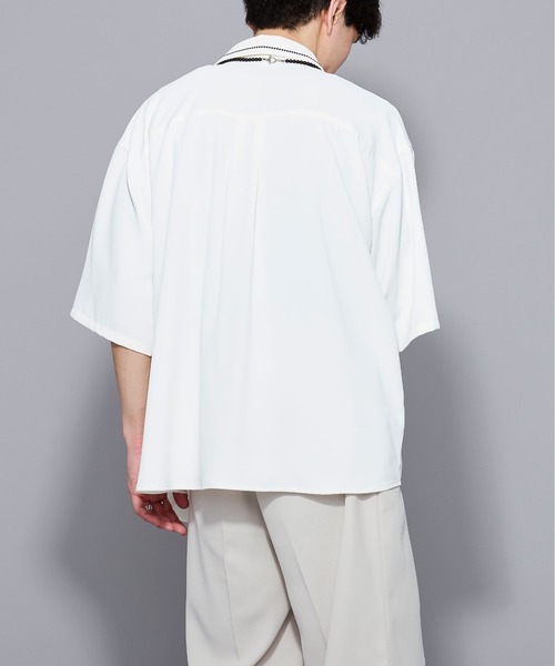 「Ellno Loset」 半袖シャツ MEDIUM ブラック メンズ_画像8