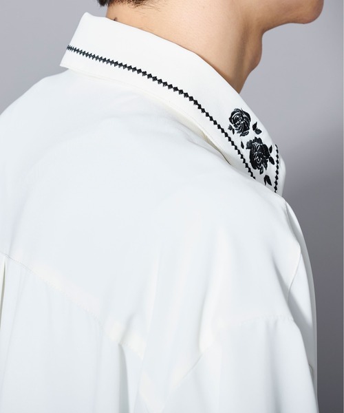 「Ellno Loset」 半袖シャツ MEDIUM ブラック メンズ_画像9