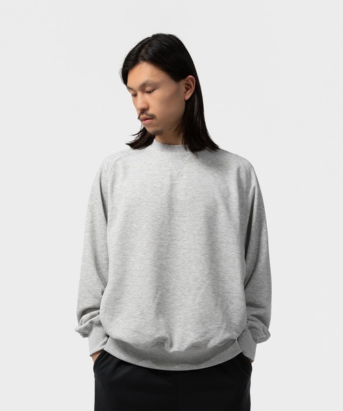 DAIWA PIER39 / ダイワピアサーティンナイン | W's TECH SWEAT CREW FREEDOM SLEEVE クルーネック トレーナー | M | グレー | レディース DAIWA PIER39（ダイワ ピア39） TECH SWEAT CREW FREEDOM SLEEVE