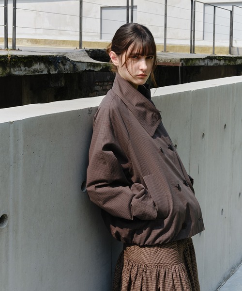 tageechita ブルゾン アウター 「tageechita」チェック ダブルブレスト