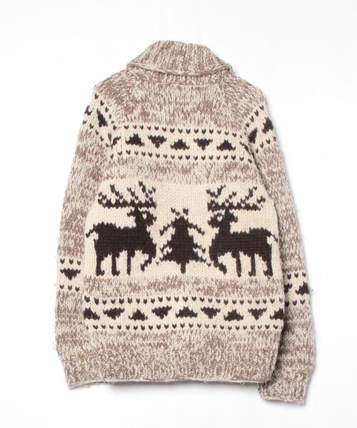 「KANATA」 ニットカーディガン 42 ブラウン メンズ_画像2