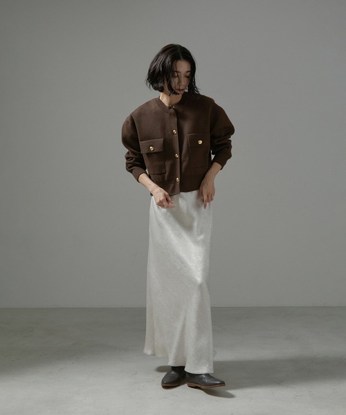 「SALON adam et rope'」 ニットカーディガン FREE ブラック レディース_画像2