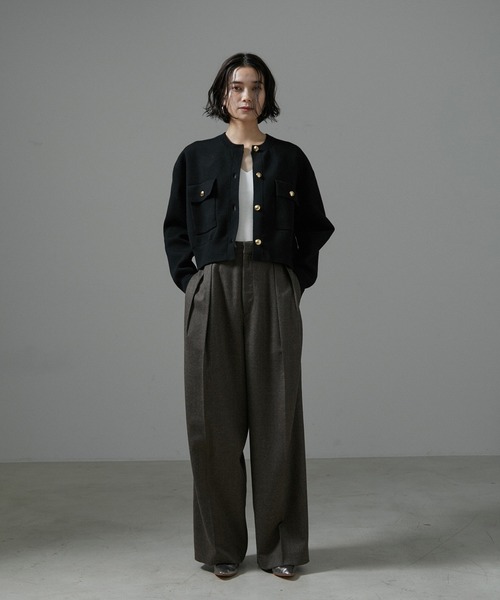 「SALON adam et rope'」 ニットカーディガン FREE ブラック レディース_画像5