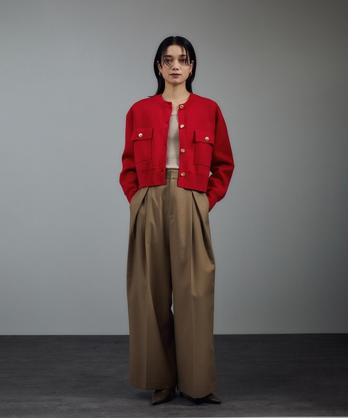 「SALON adam et rope'」 ニットカーディガン FREE ブラック レディース_画像8