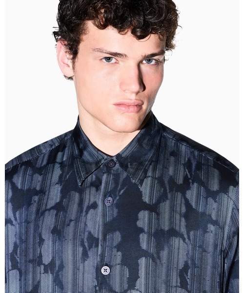 ARMANI EXCHANGE ストライプ柄シャツ ARMANI EXCHANGE - 古着 ARMANI EXCHANGE アルマーニエクスチェンジ