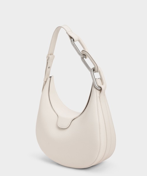 「CHARLES \u0026 KEITH」 ハンドバッグ M ブルーグリーン レディースの画像