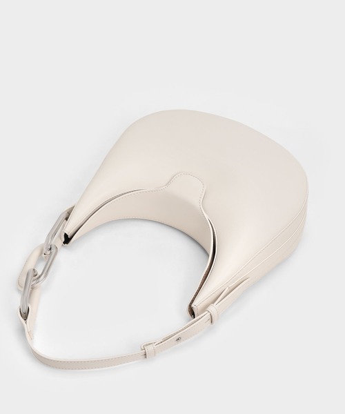 「CHARLES \u0026 KEITH」 ハンドバッグ M ブルーグリーン レディースの画像