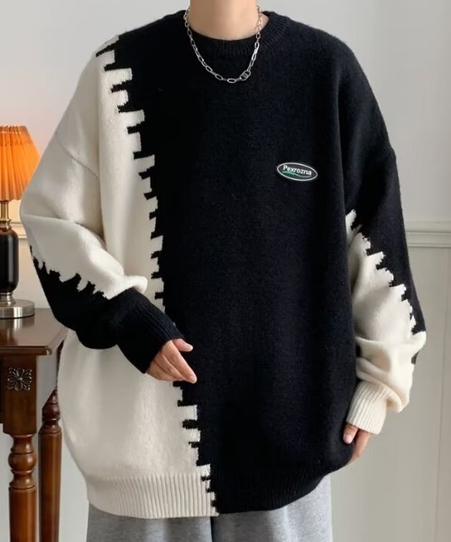 「MGV」 長袖ニット MEDIUM ブルー メンズ_画像6