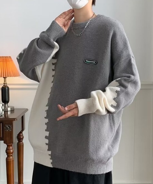 「MGV」 長袖ニット MEDIUM ブルー メンズ_画像9