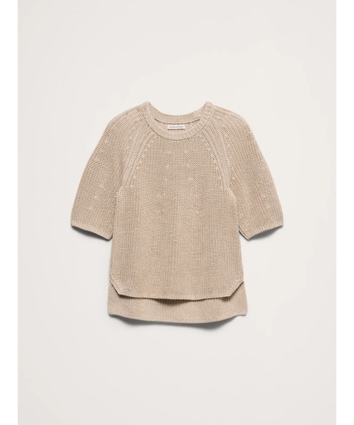 yori♤コットンパフスリーブニット 中古・古着通販】YORI (ヨリ) コットンパフスリーブニット ネイビー