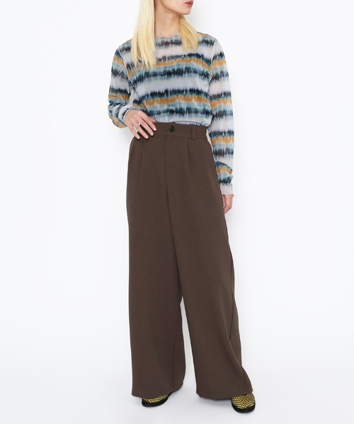 「PUNYUS」 イージーパンツ 3 パープル レディース_画像3