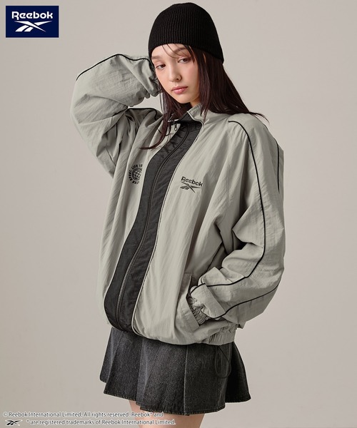 Reebok（リーボック） ブルゾン L ライトグレー レディース : ZOZOTOWN 