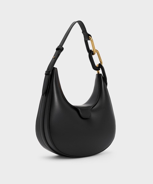「CHARLES \u0026 KEITH」 トートバッグ M ブラック レディースの画像