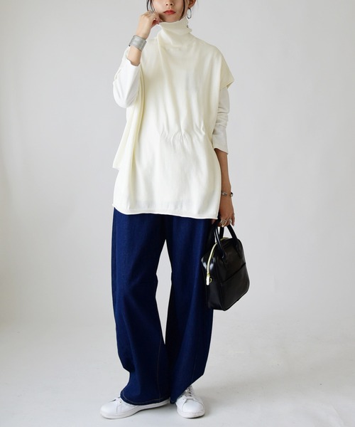 「and it_」 半袖ニット M-L ベージュ レディース_画像3