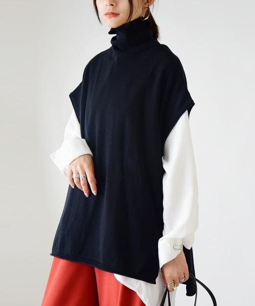 「and it_」 半袖ニット M-L ベージュ レディース_画像8