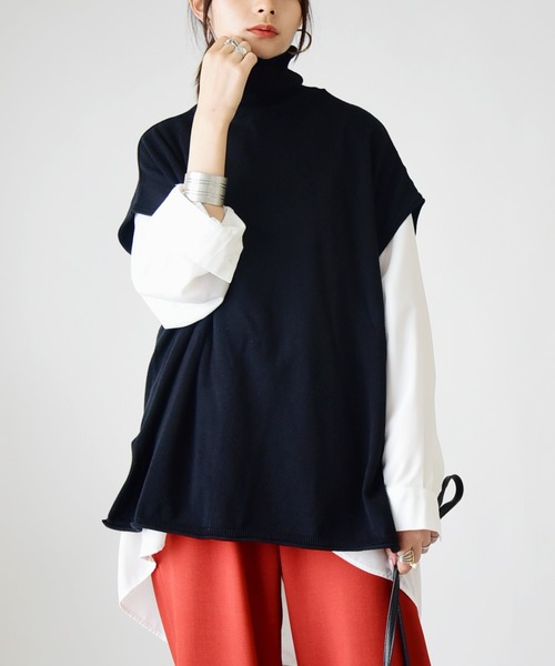 「and it_」 半袖ニット M-L ベージュ レディース_画像9