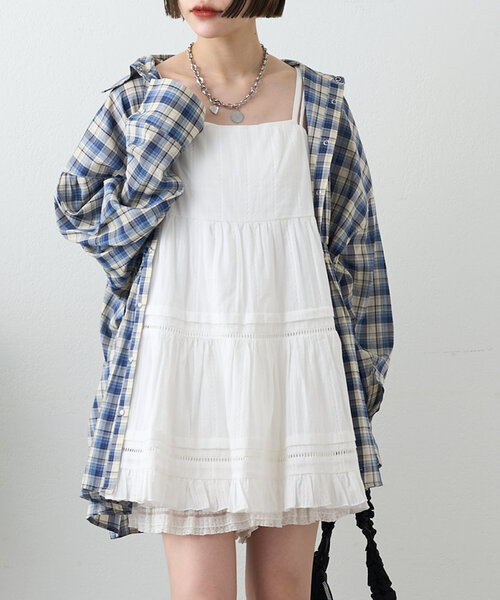 「w closet」 キャミソールブラウス FREE ブラック レディース_画像6