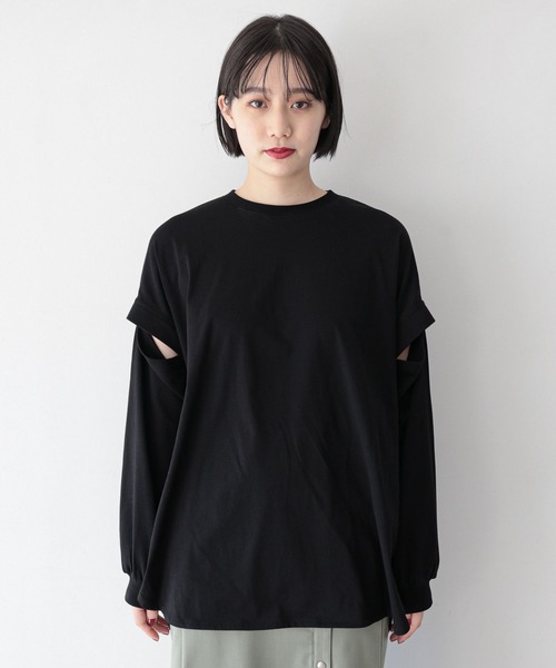 「PAGEBOY」 長袖カットソー FREE ブラック レディース_画像4