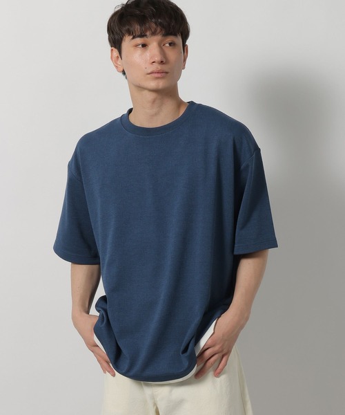 LAKOLE（ラコレ） tシャツ ドビーストレッチレイヤードTシャツ