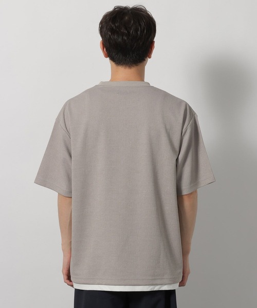 LAKOLE（ラコレ） tシャツ ドビーストレッチレイヤードTシャツ