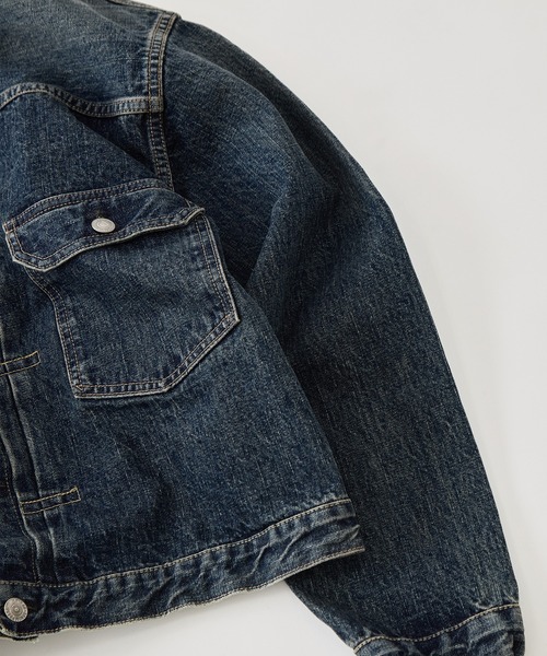 デニムジャケット gジャン 「orSlow/オアスロウ」TYPE1 40S PLEATED FRONT BLOUSE メンズの画像