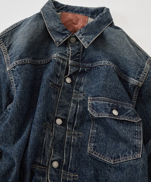 デニムジャケット gジャン 「orSlow/オアスロウ」TYPE1 40S PLEATED FRONT BLOUSE メンズの画像