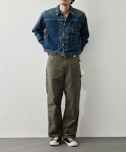 デニムジャケット gジャン 「orSlow/オアスロウ」TYPE1 40S PLEATED FRONT BLOUSE メンズの画像