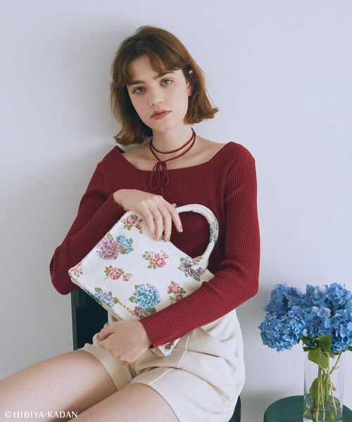 「Maison de FLEUR」 ハンドバッグ FREE アイボリー レディース_画像2