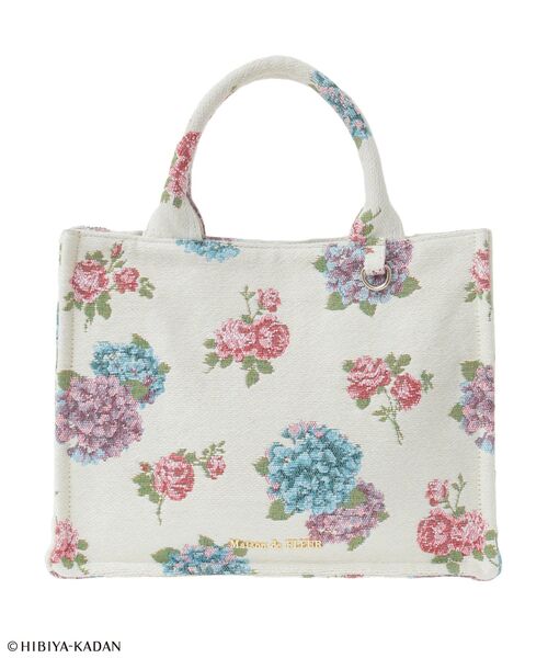「Maison de FLEUR」 ハンドバッグ FREE アイボリー レディース_画像6