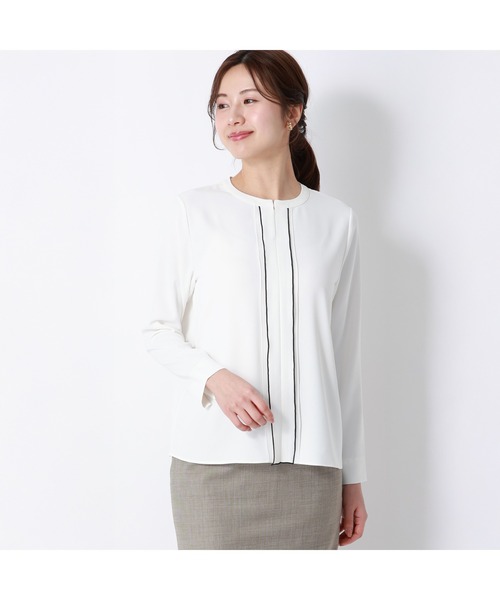 「AOYAMA」 「＆ress」長袖ブラウス S ホワイト レディース_画像5
