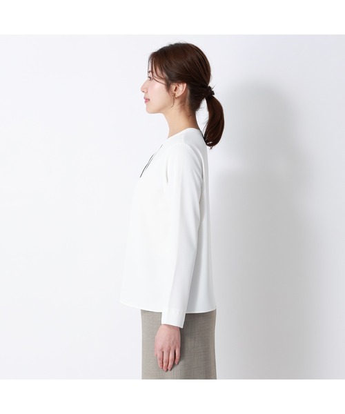 「AOYAMA」 「＆ress」長袖ブラウス S ホワイト レディース_画像8