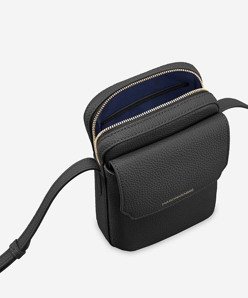 MAISON de SABRÉ スマホショルダー 本革 ブラック ミニバッグ MAISON de SABRE（メゾンドサブレ） ショルダーバッグ バッグ ジップ